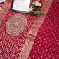 Banarasi silk saree in mandala gharchola pattern with kolkata handwork ##SR0121