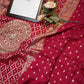 Banarasi silk saree in mandala gharchola pattern with kolkata handwork ##SR0121