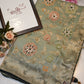 Benglori silk saree with flower pattern & multicolur zari weaving with kolkata handwork ##SR0122