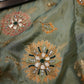 Benglori silk saree with flower pattern & multicolur zari weaving with kolkata handwork ##SR0122
