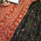Gujarati saree with patola pattern mirror & embroidery work ##SR0123