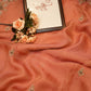 Tissue fabric saree with kolkata handwork and anchor shades with heavy blouse ##SR0124