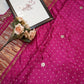 Modal gazzi saree with gota patti work & bandhani design # # SR0125