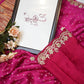 Modal gazzi saree with gota patti work & bandhani design # # SR0125