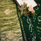 Traditional gazzi silk hand bandhej saree with kolkata handwork ##SR0126