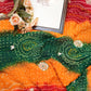 Traditional rajasthani Ojariya saree with hand bandhej & gota patti Cutdana hand work ##SR0128