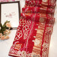 Pure gazzi silk saree with gota patti handwork & heavy gotta patti work pallu traditional bandhni design ##SR0131