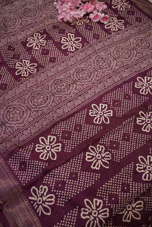 BANARASI WEAVING SAREE WITH DIGITAL BANDHANI PRINT   ##SR0188