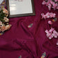 Upada silk saree with mirror and anchor work border with heavy blouse ##SR0136