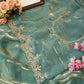 Fendi silk saree with multi sequence & zarkan work ##SR0138