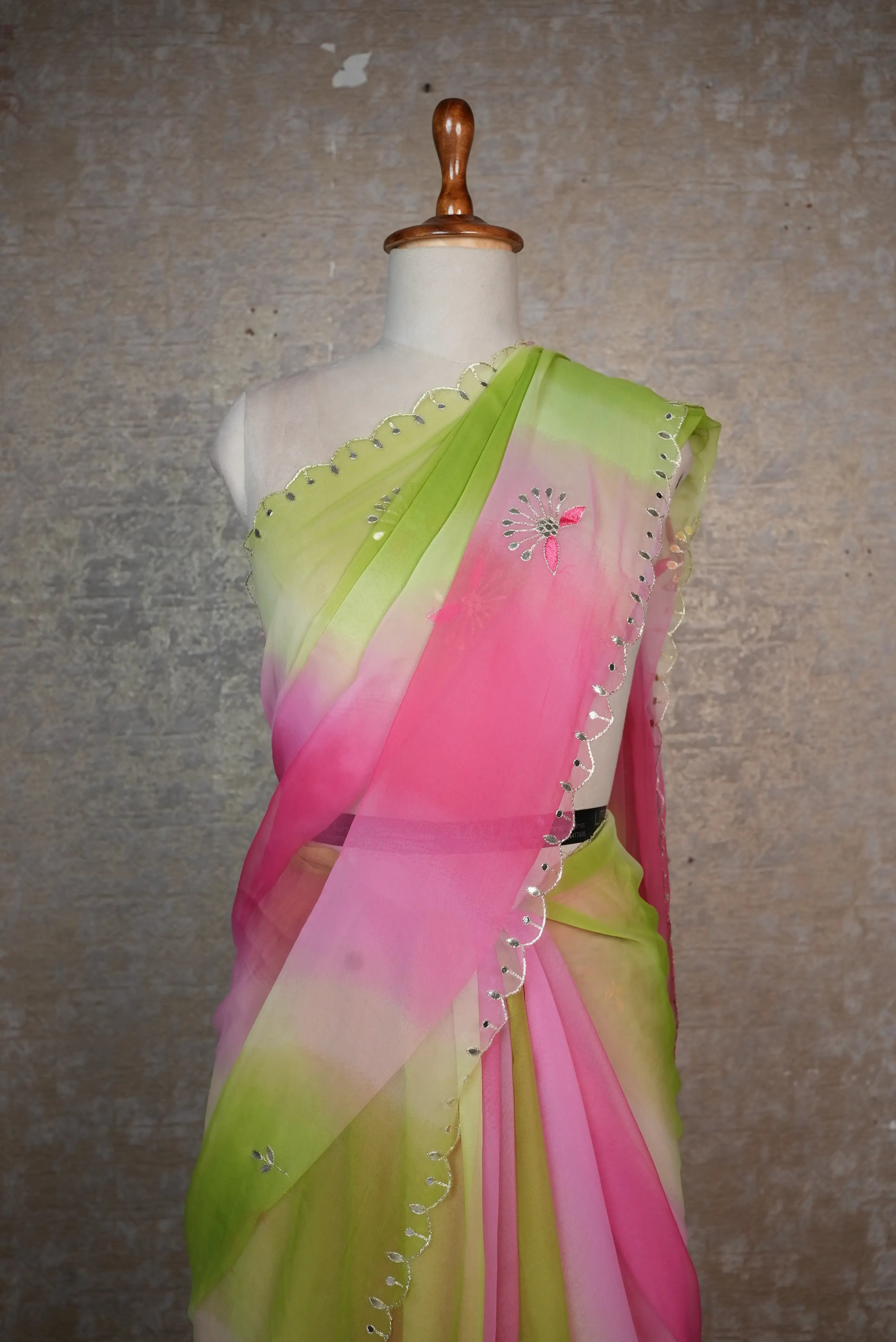 Multi Shade Summer Special Saree With Gota Patti Work