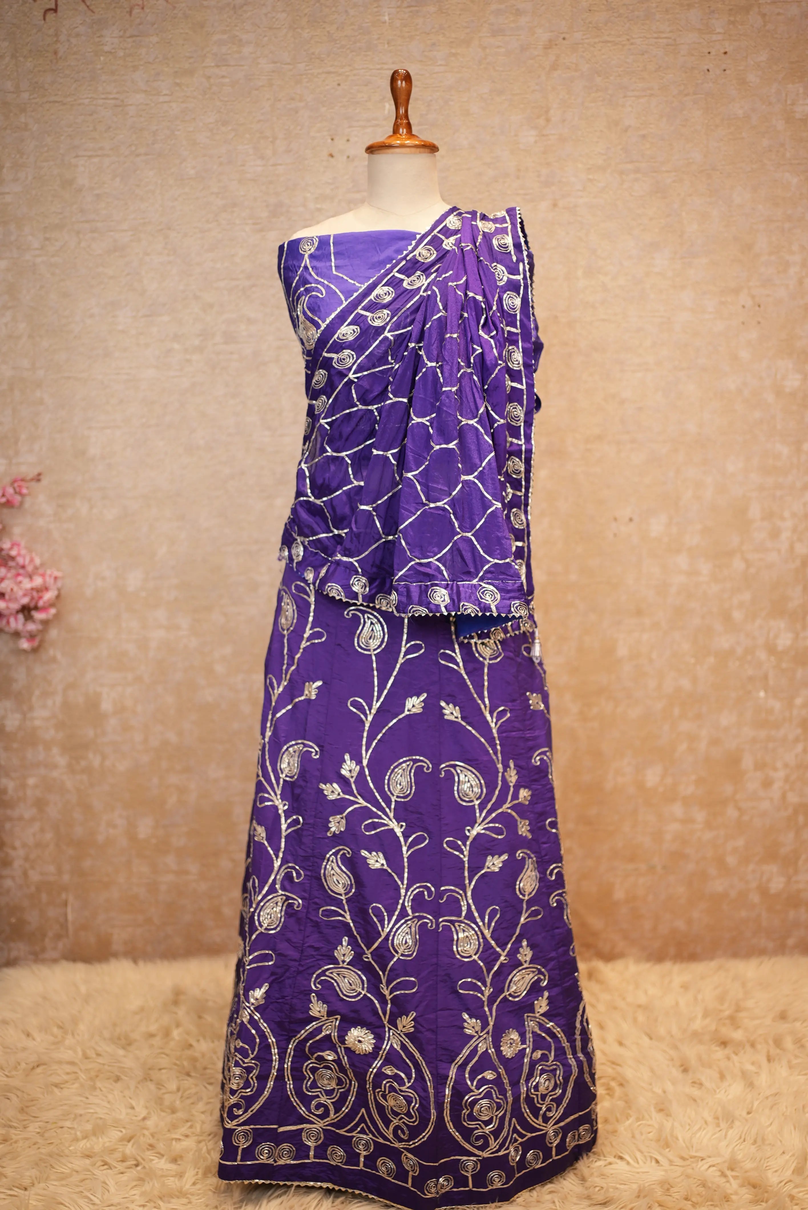 Purple Embroidered Lehenga – Elegant Designer Ethnic Wear for Women