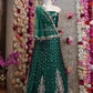Fand fabric  embroidery sequence work with heavy lehenga & net fabric dupatta ##LC014