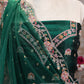 Fand fabric  embroidery sequence work with heavy lehenga & net fabric dupatta ##LC014