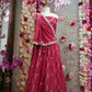 Viskos tissue fabric  embroidery sequence lehenga with heavy blouse & dupatta ##LC019