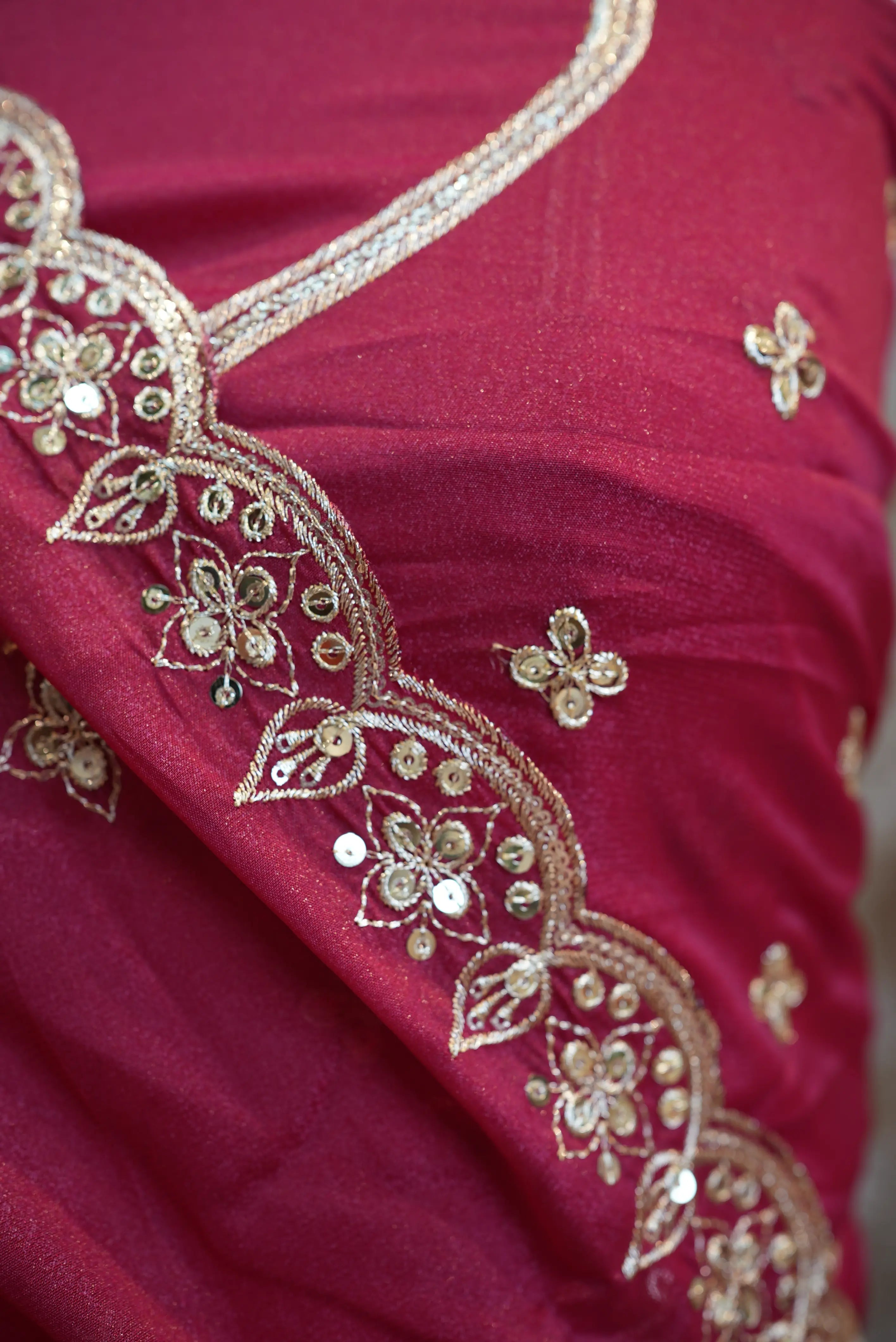 Viscose Tissue Lehenga with Embroidery & Sequence (UNSTITCHED)