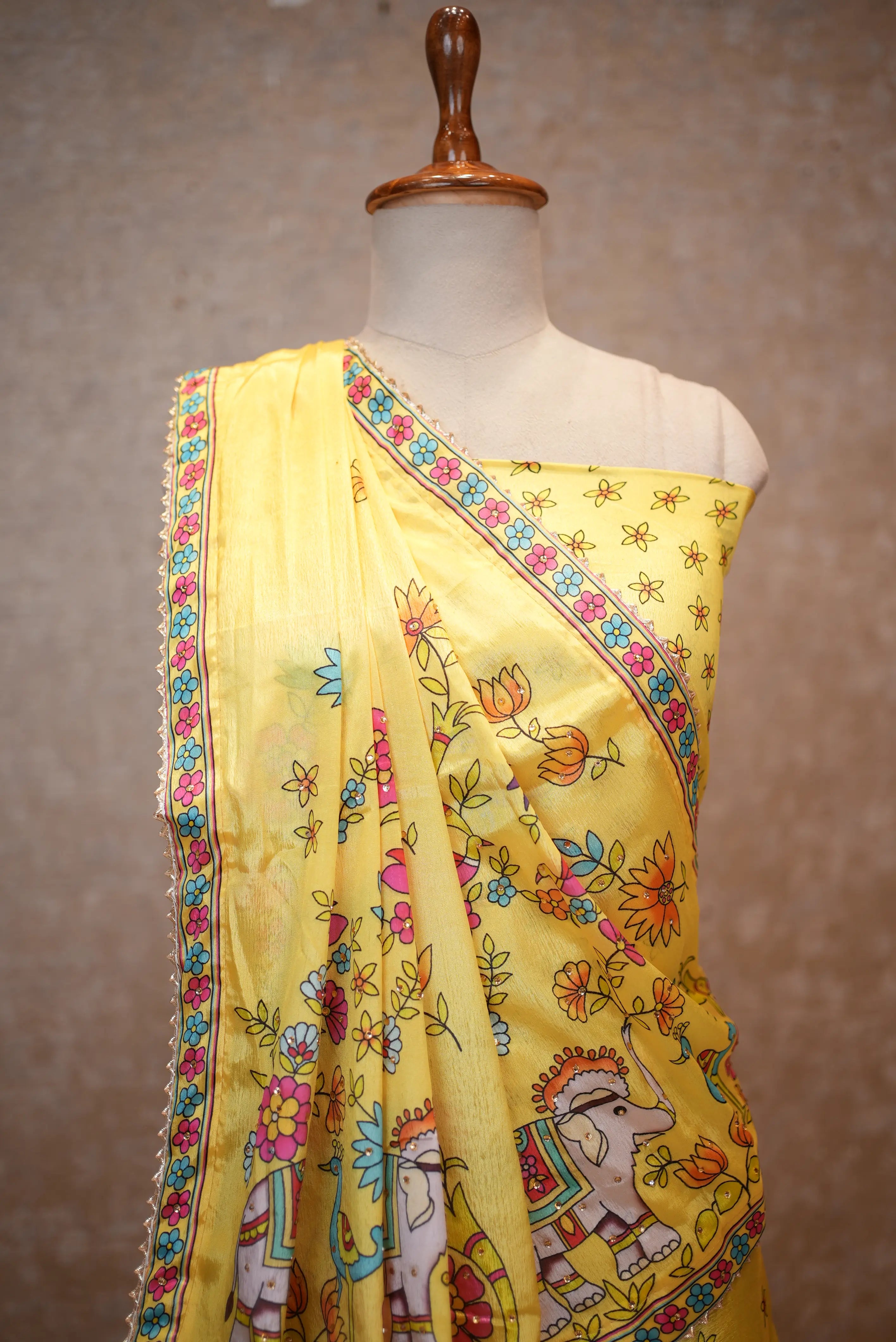 Elegant Yellow Printed Lehenga Set with Dupatta – Festive & Traditional Wear
