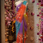 MULTI COLOUR RAJPUTI SAREE WITH CHARKHI GOTAPATTI WORK ON ROYAL GEORGETTE FABRIC   ##SR462
