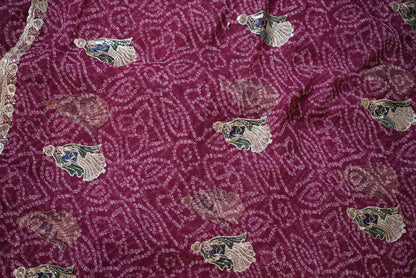 TRADITIONAL BANDHANI DESIGN SAREE WITH PANIHARI PATTERN (WITH BLOUSE) ##SR464