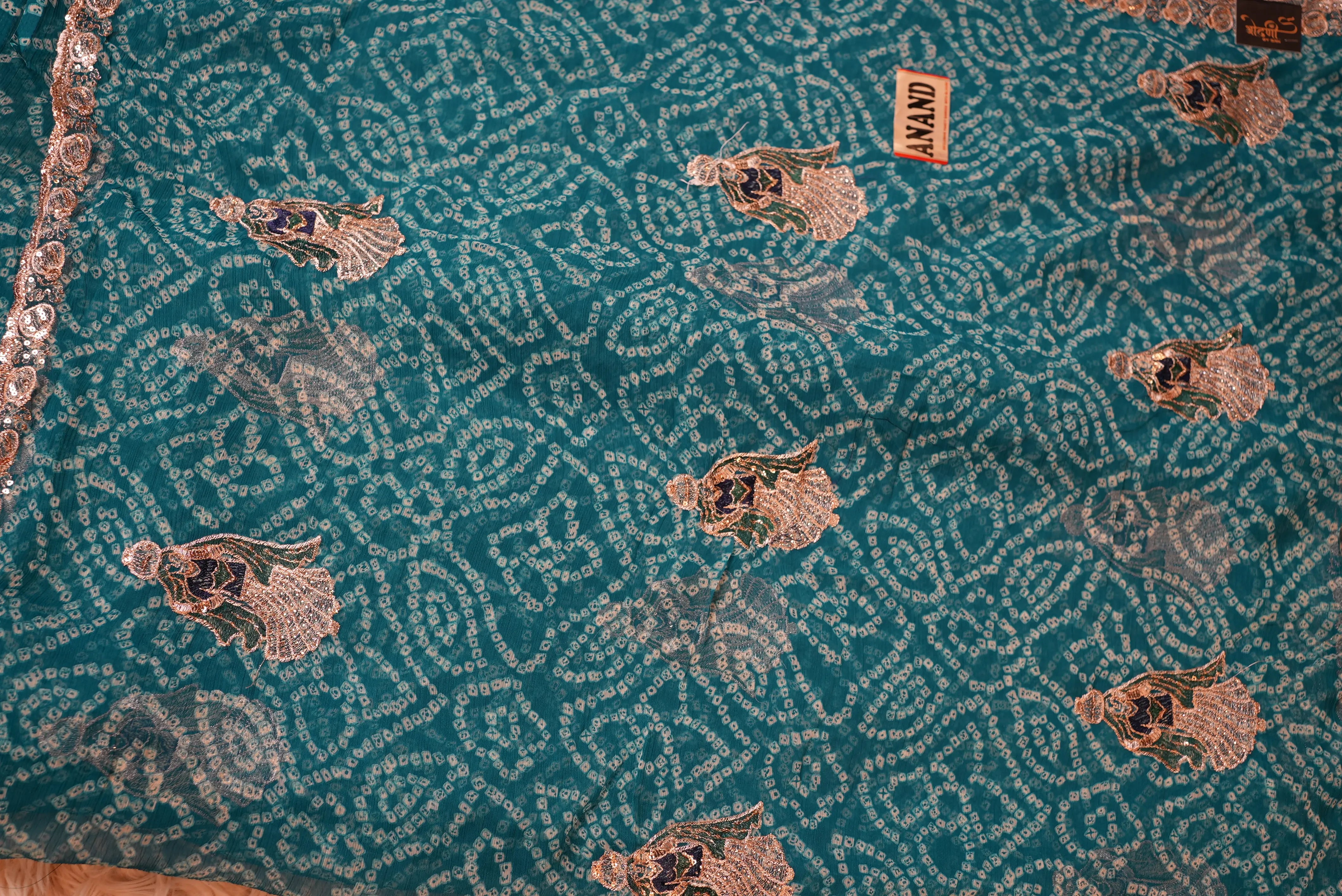 Traditional Bandhani Saree with Panihari Pattern (With Blouse)