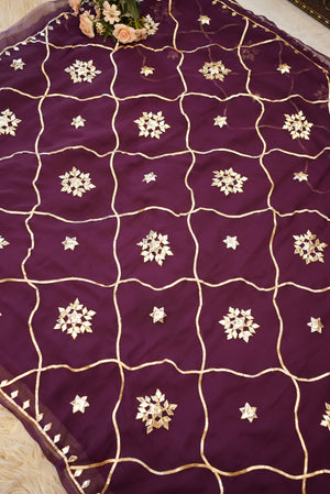 RAJASTHANI VINTAGE GOTAPATTI WORK SAREE WITH JAAL PATTERN (WITH BLOUSE)   ##SR0197