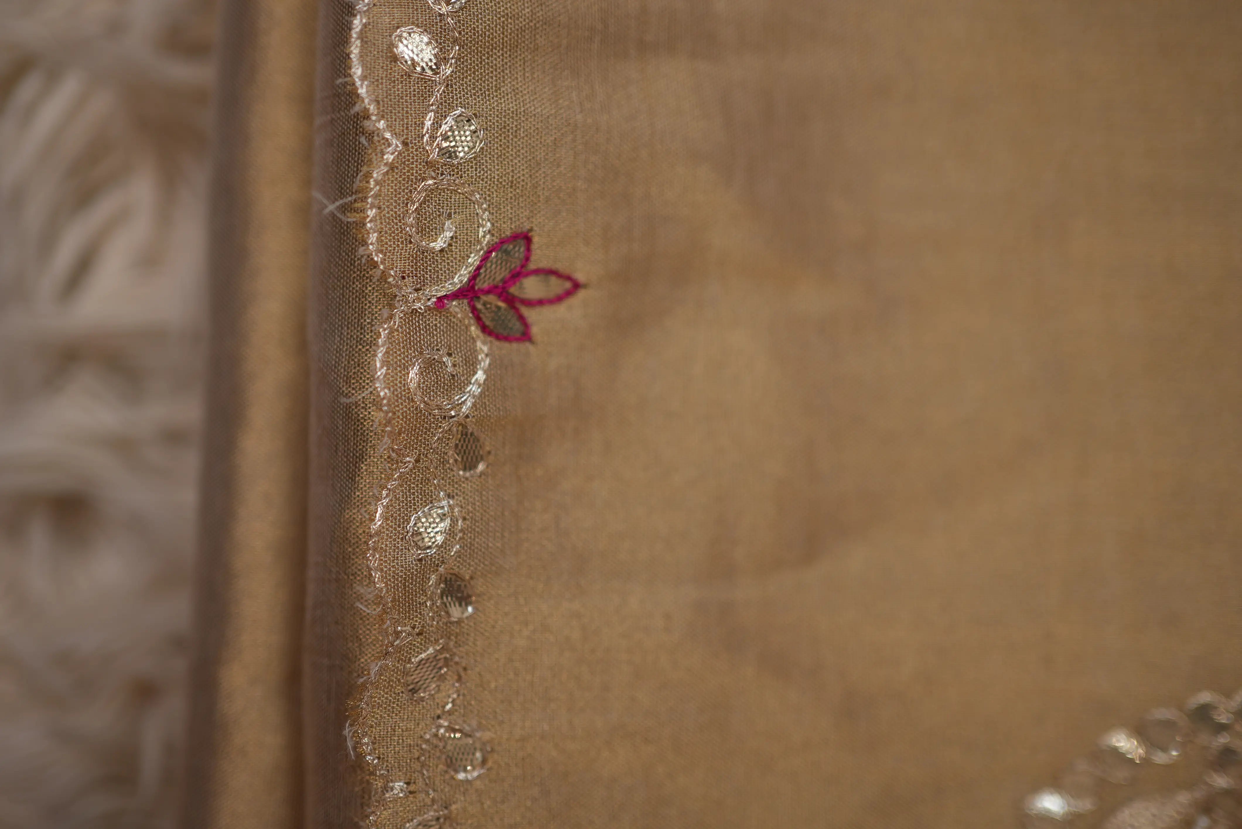 Handloom Tissue Silk Saree with Gota Patti work