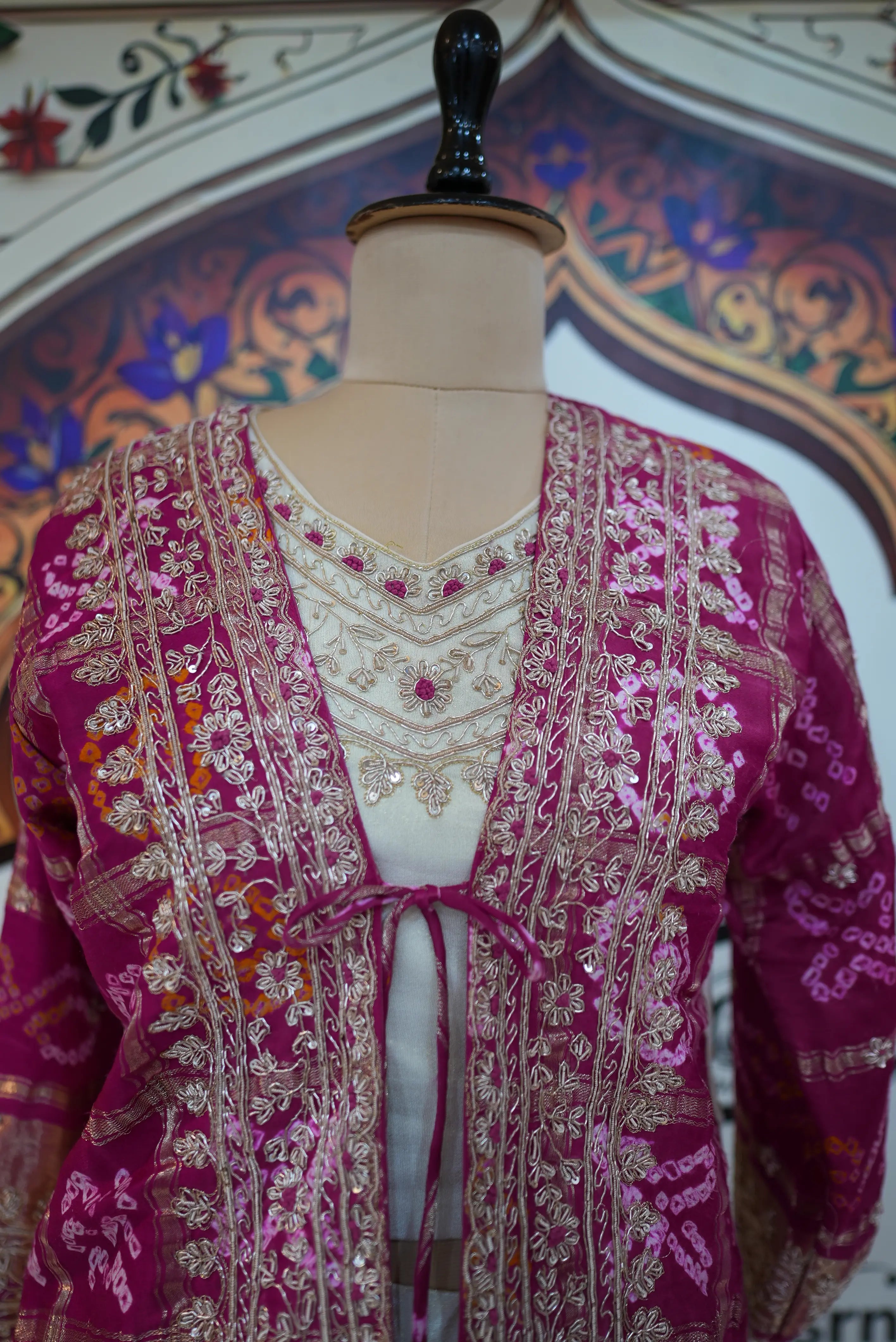 Elegant Rajasthani Embroidered Jacket Style Lehenga Set for Women