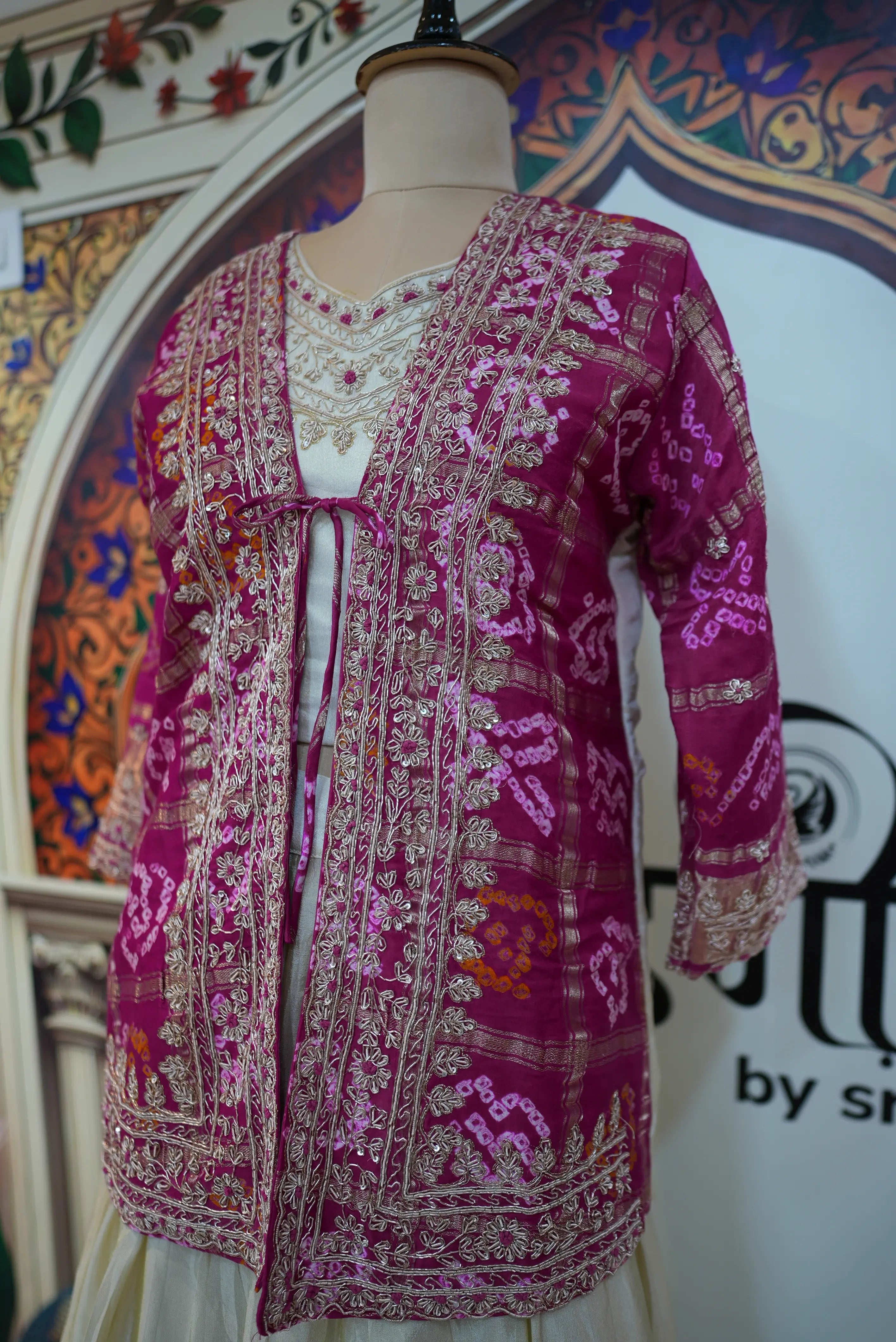 Elegant Rajasthani Embroidered Jacket Style Lehenga Set for Women