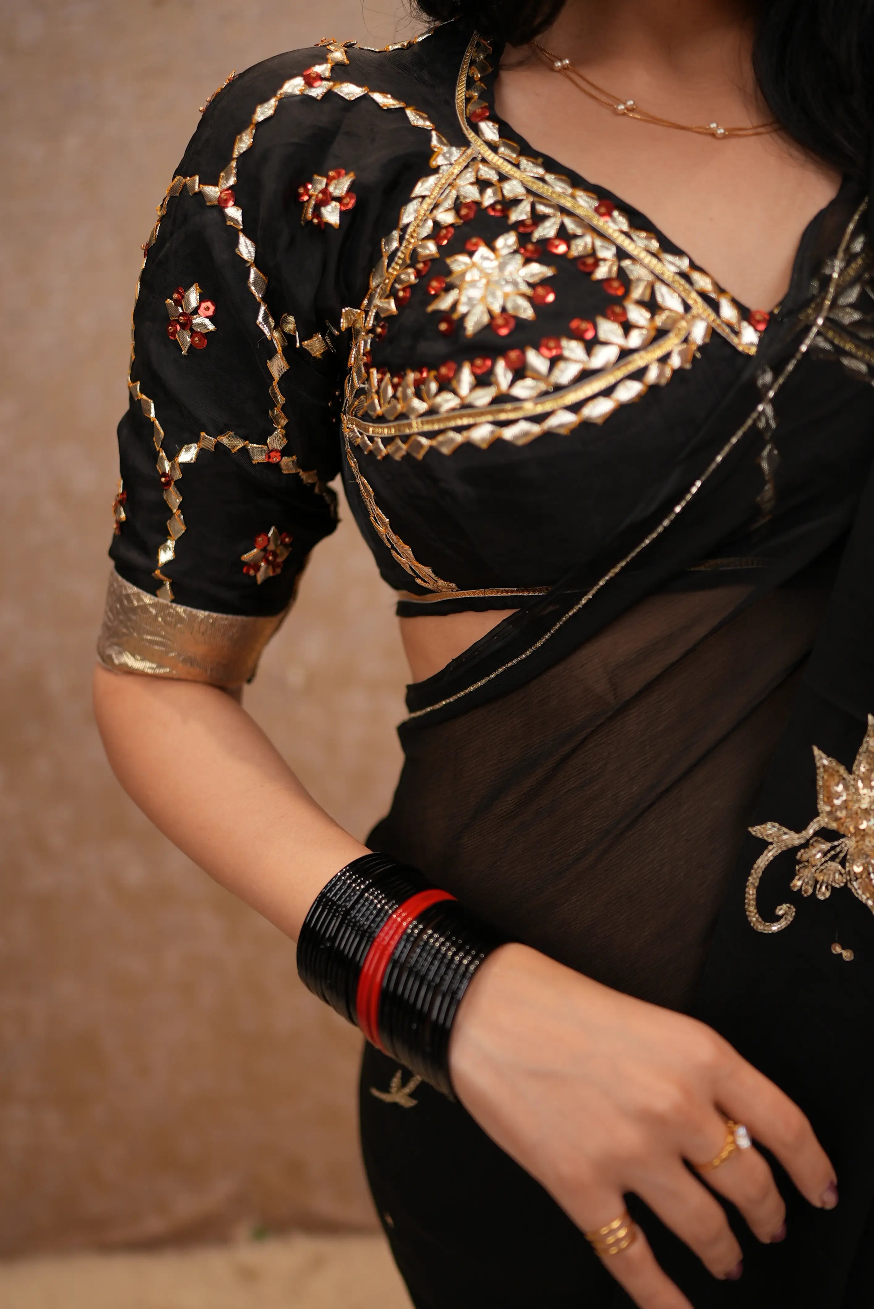 Elegant Pure Chiffon Saree with Katdana Work
