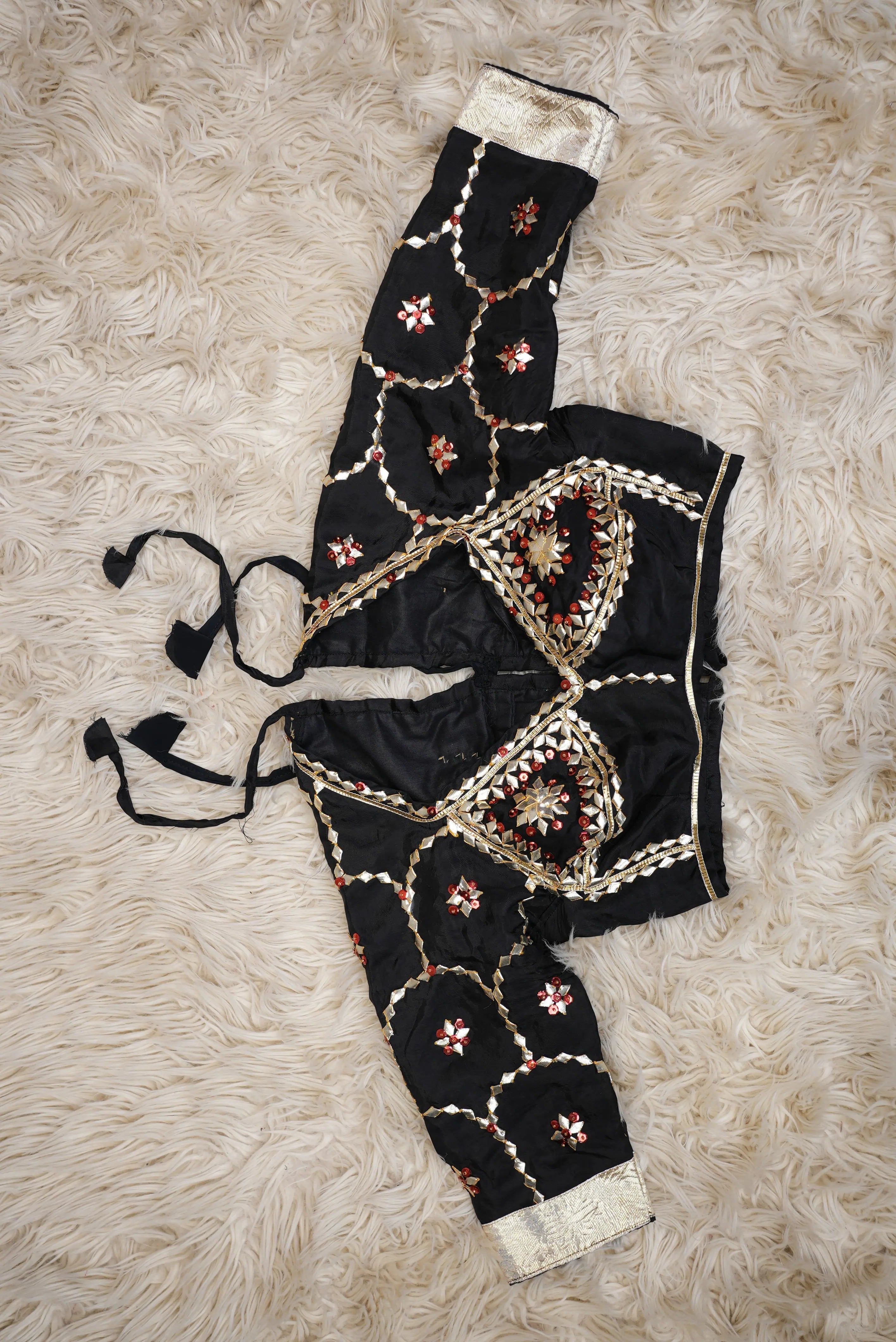 Rajasthani Aangi Blouse with Sequence & Kaccha Gota Patti Work