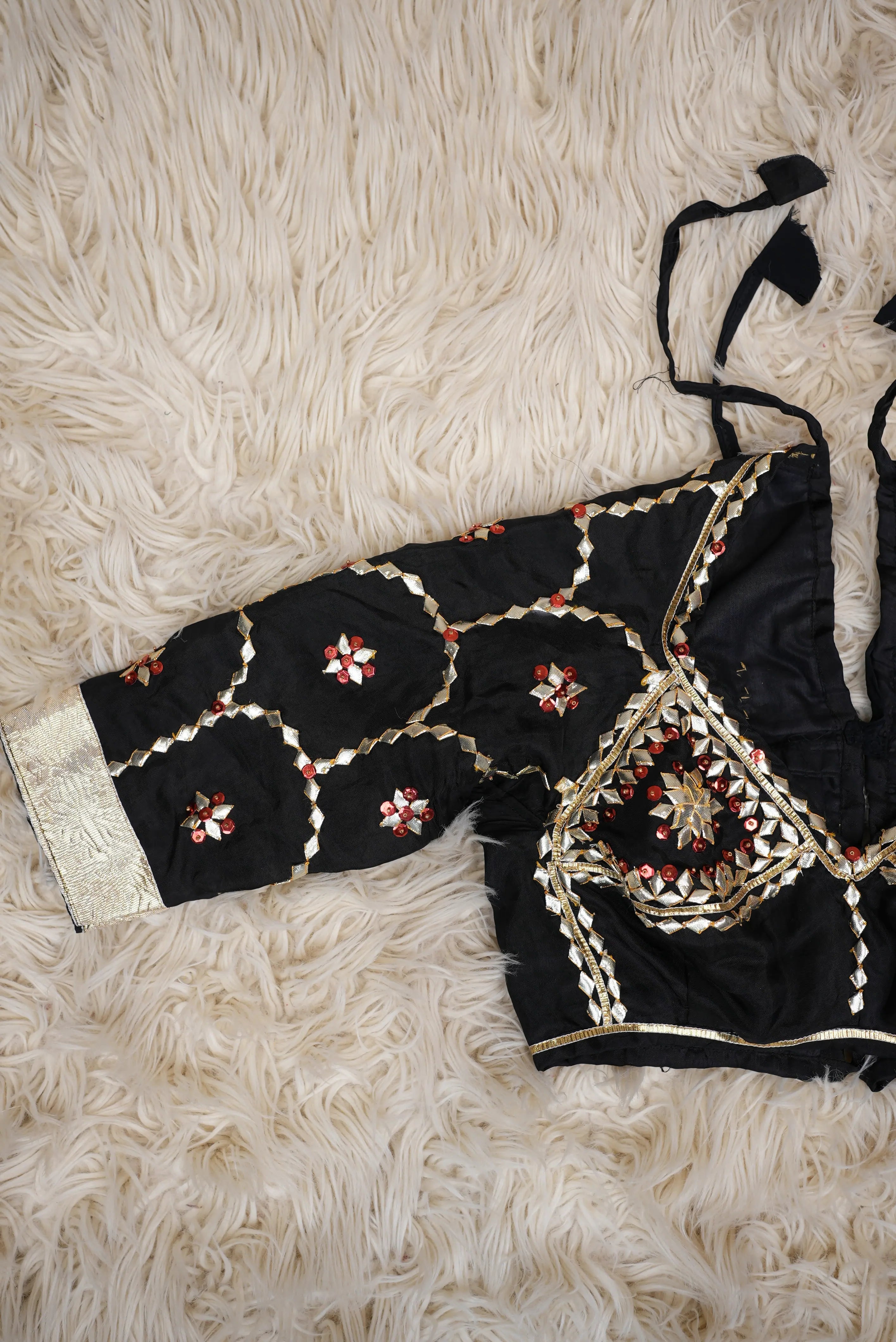 Rajasthani Aangi Blouse with Sequence & Kaccha Gota Patti Work