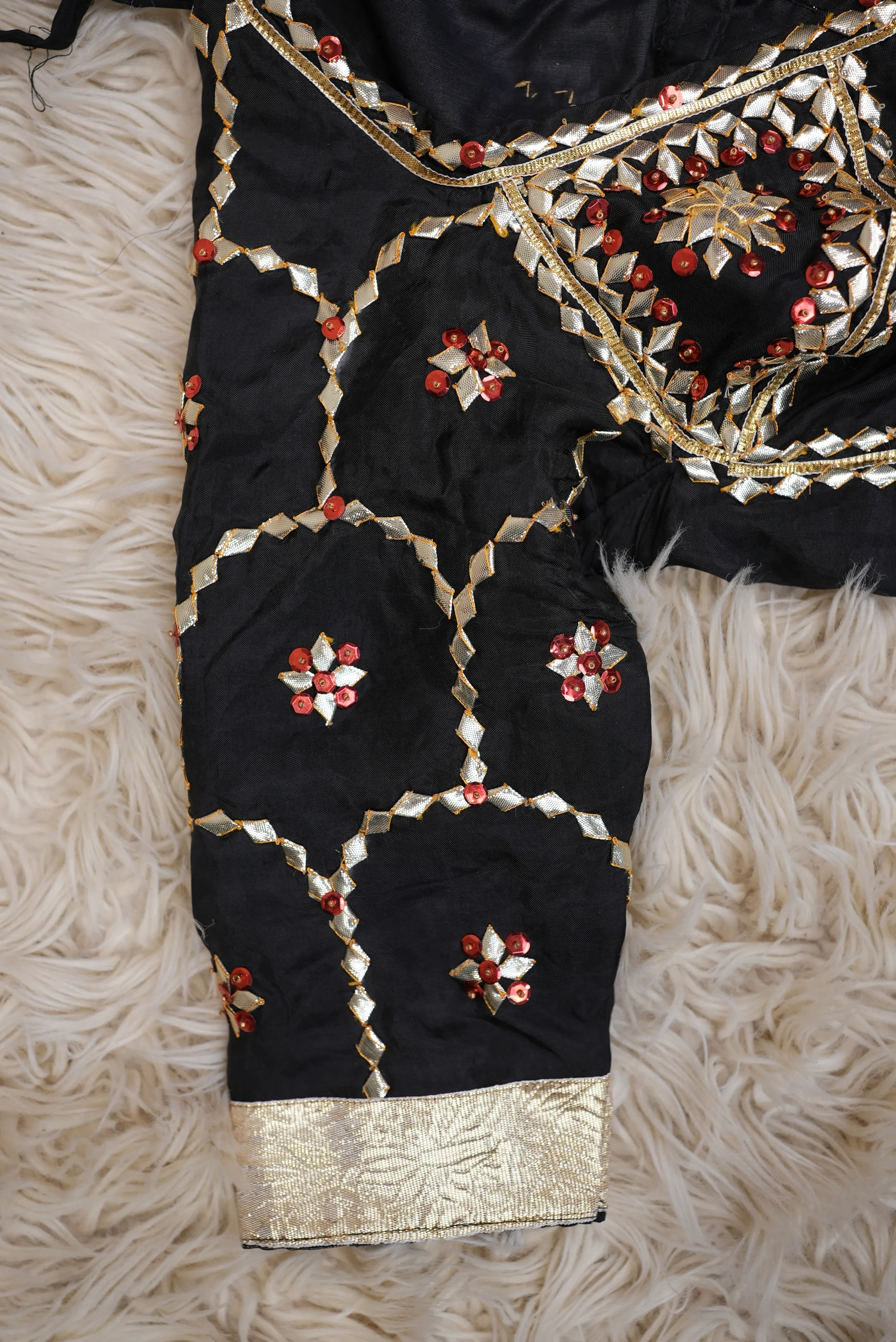 Rajasthani Aangi Blouse with Sequence & Kaccha Gota Patti Work