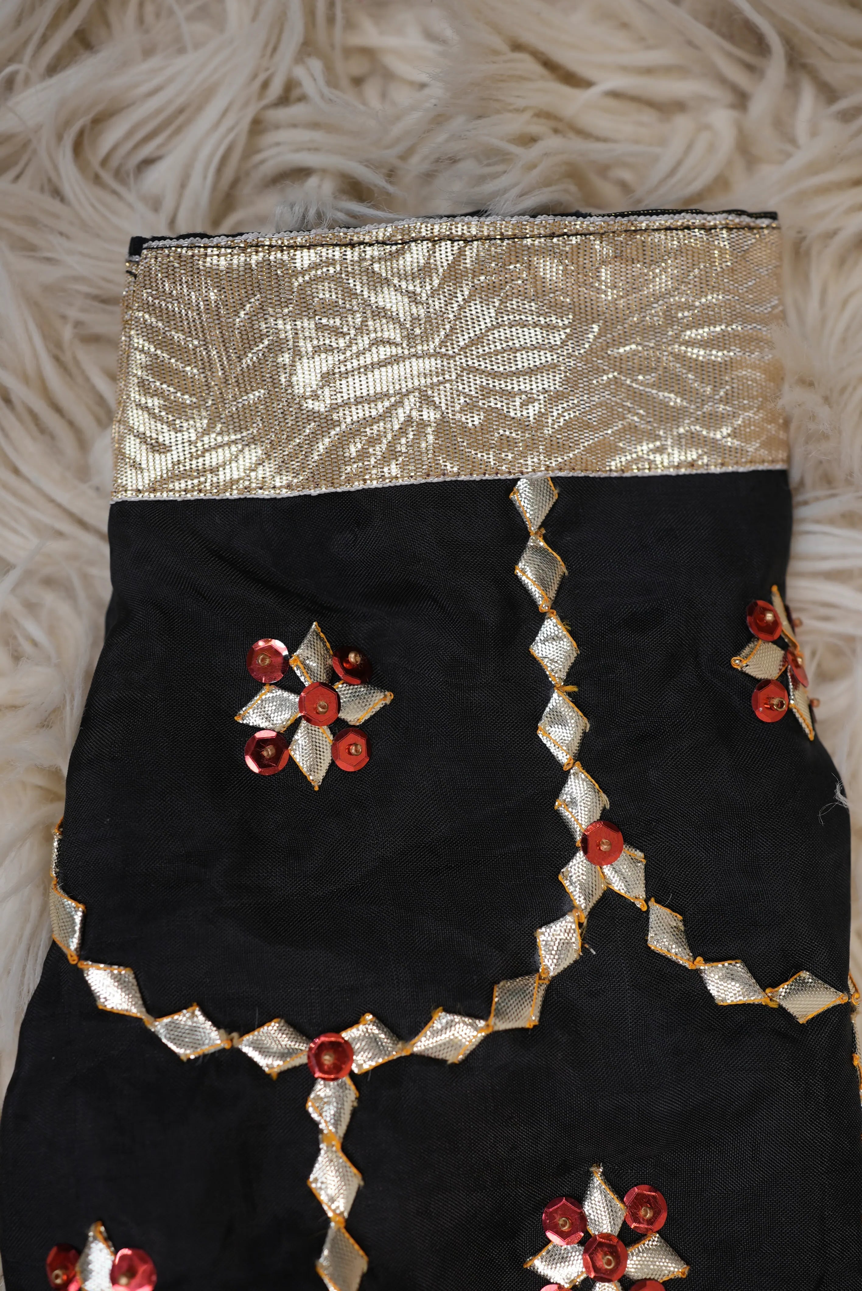 Rajasthani Aangi Blouse with Sequence & Kaccha Gota Patti Work