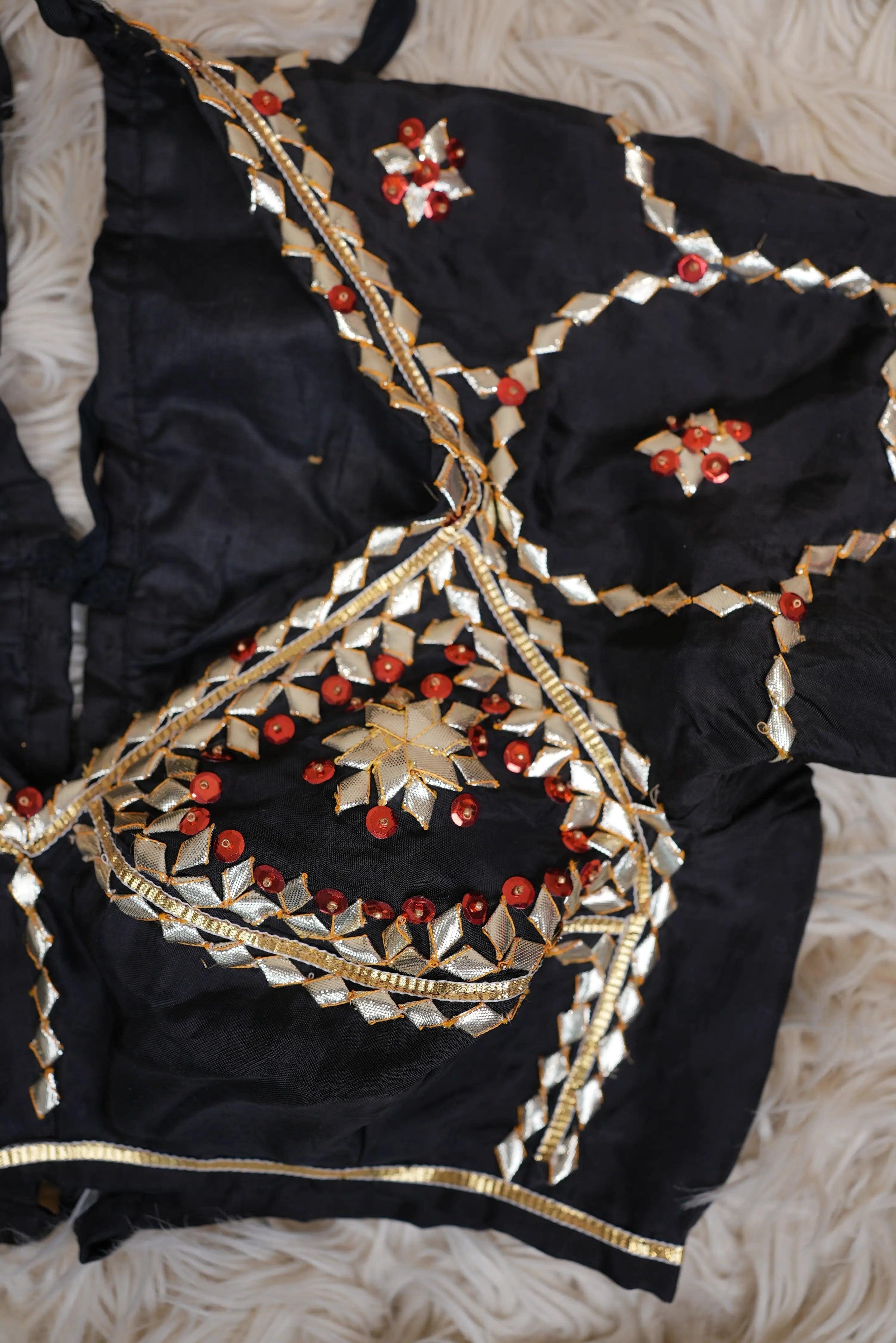 Rajasthani Aangi Blouse with Sequence & Kaccha Gota Patti Work