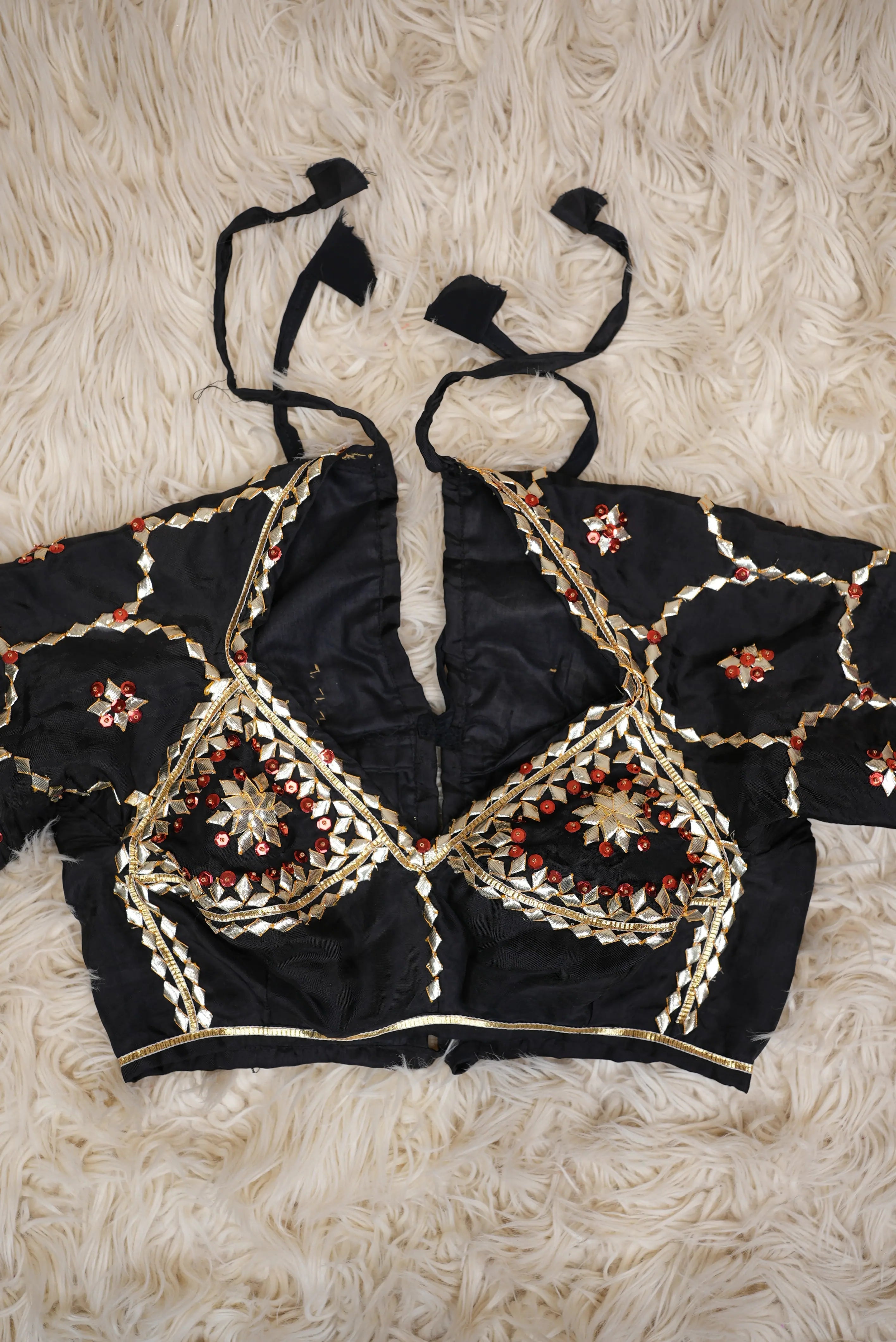 Rajasthani Aangi Blouse with Sequence & Kaccha Gota Patti Work