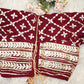 VELVET FABRIC RAJASTHANI AANGI BLOUSE WITH GOTA PATTI JAAL PATTERN (MEHROON) ##HB050