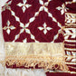 VELVET FABRIC RAJASTHANI AANGI BLOUSE WITH GOTA PATTI JAAL PATTERN (MEHROON) ##HB050