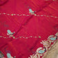 PARTY WEAR PEACOCK DESIGN PITTAN WORK SAREE WITH BLOUSE (APROX 6.15-6.30) ##SR0206