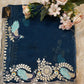 PARTY WEAR PEACOCK DESIGN PITTAN WORK SAREE WITH BLOUSE (APROX 6.15-6.30) ##SR0206
