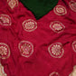PURE CHINON FABRIC HANDWORK SAREE WITH BANARASI WEAVING BUTA (6.15 MTR CUT) (WITH BLOUSE) ##SR0212