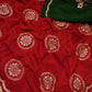 PURE CHINON FABRIC HANDWORK SAREE WITH BANARASI WEAVING BUTA (6.15 MTR CUT) (WITH BLOUSE) ##SR0212