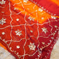 KACHI GOTA PATTI WORK TRADITIONAL PILA SAREE (WITH BLOUSE)  ##SR02010