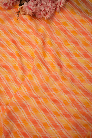LEHERIYA CHIFFON FABRIC SAREE (5.5 MTR CUT) (WITHOUT BLOUSE) ##SR0211