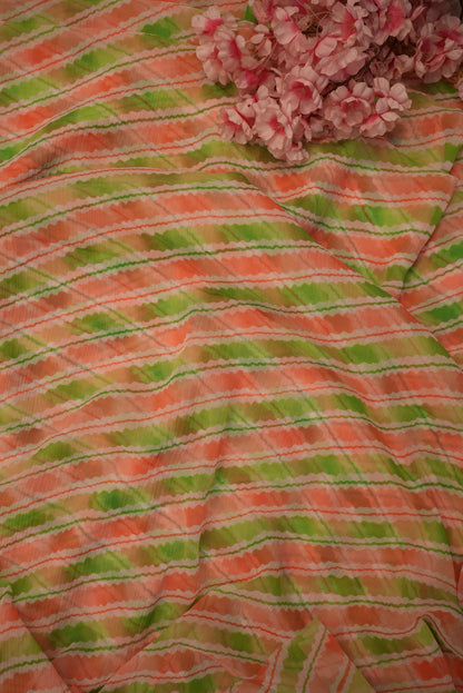 LEHERIYA CHIFFON FABRIC SAREE (5.5 MTR CUT) (WITHOUT BLOUSE) ##SR0211