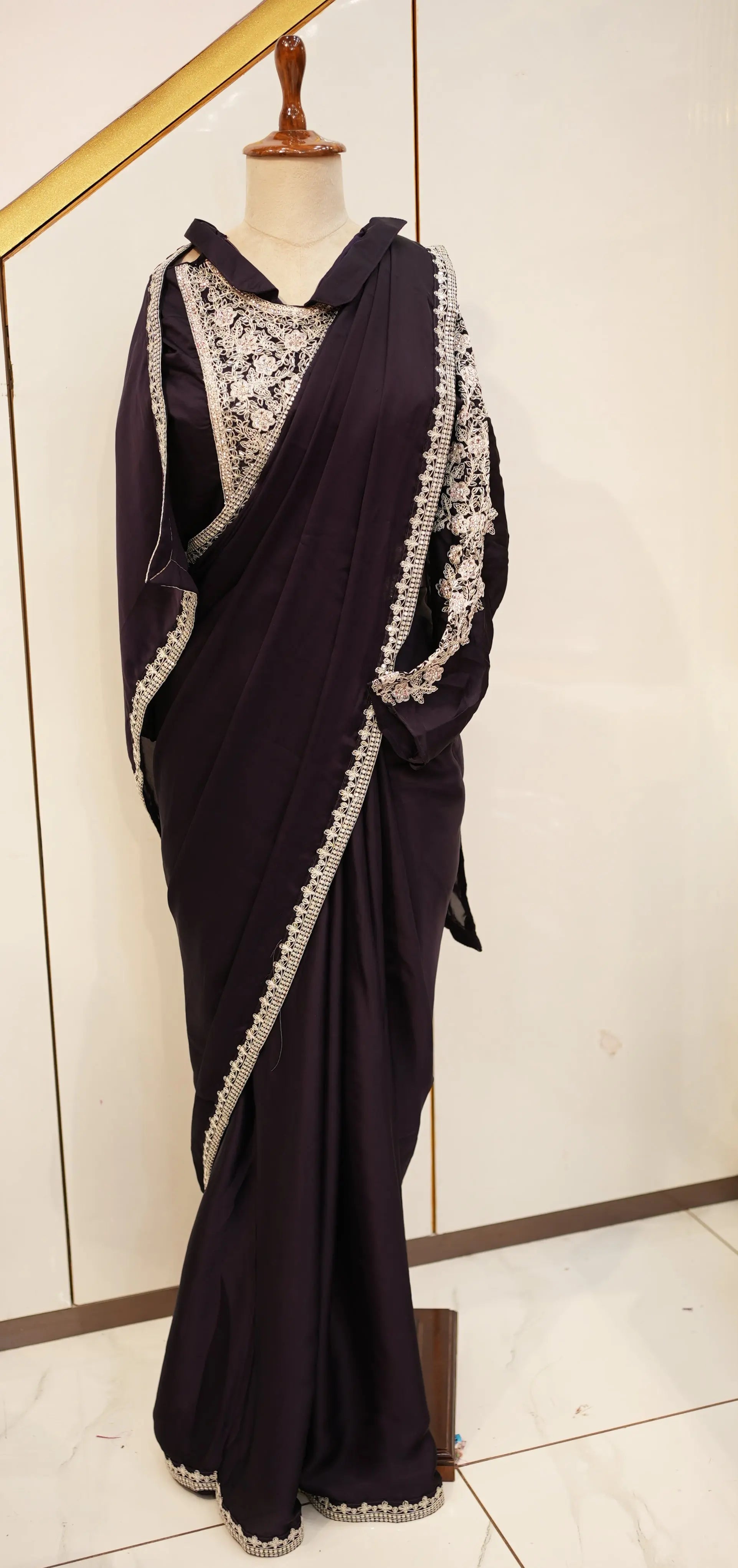 Designer Saree with Stitched Blouse