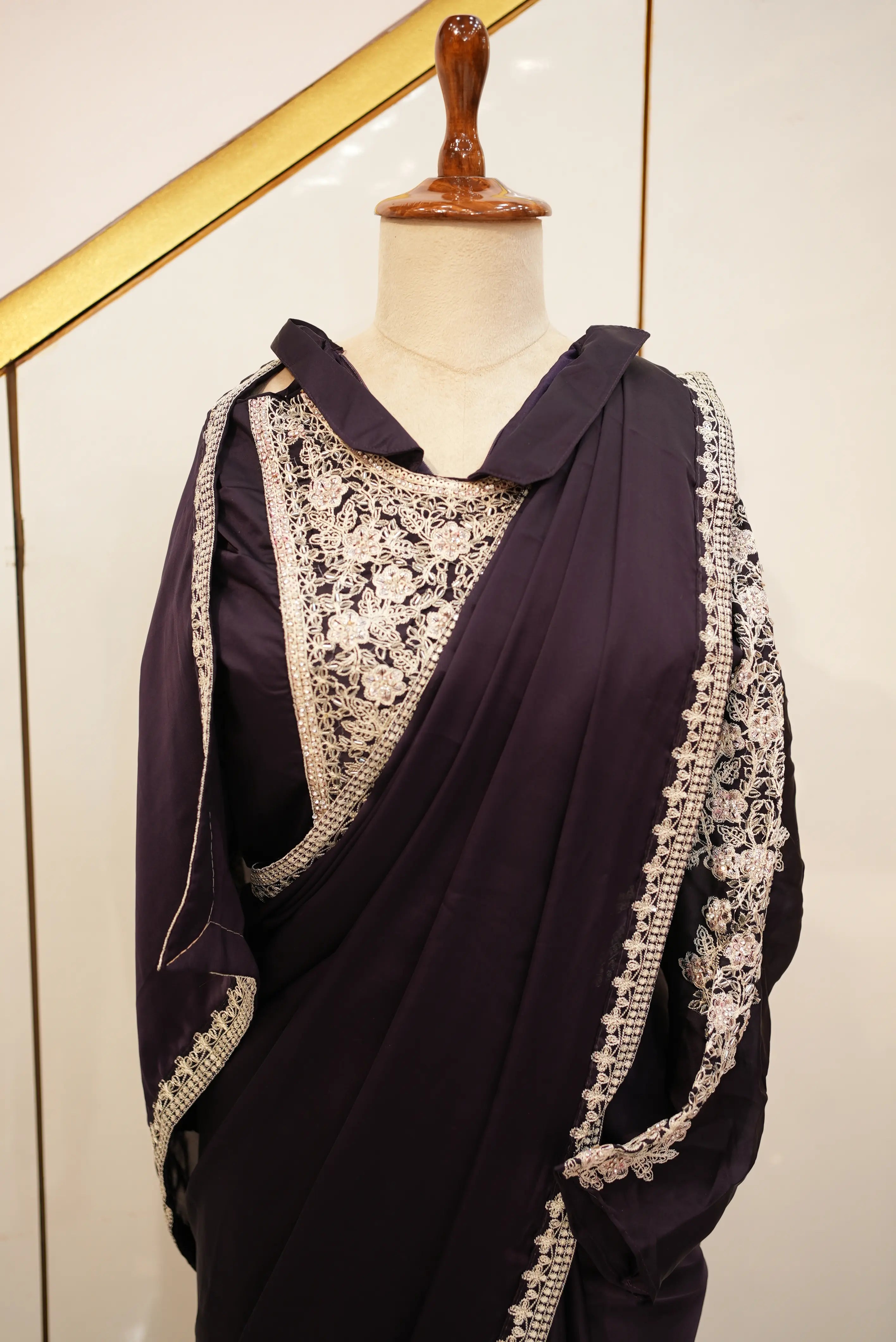 Designer Saree with Stitched Blouse