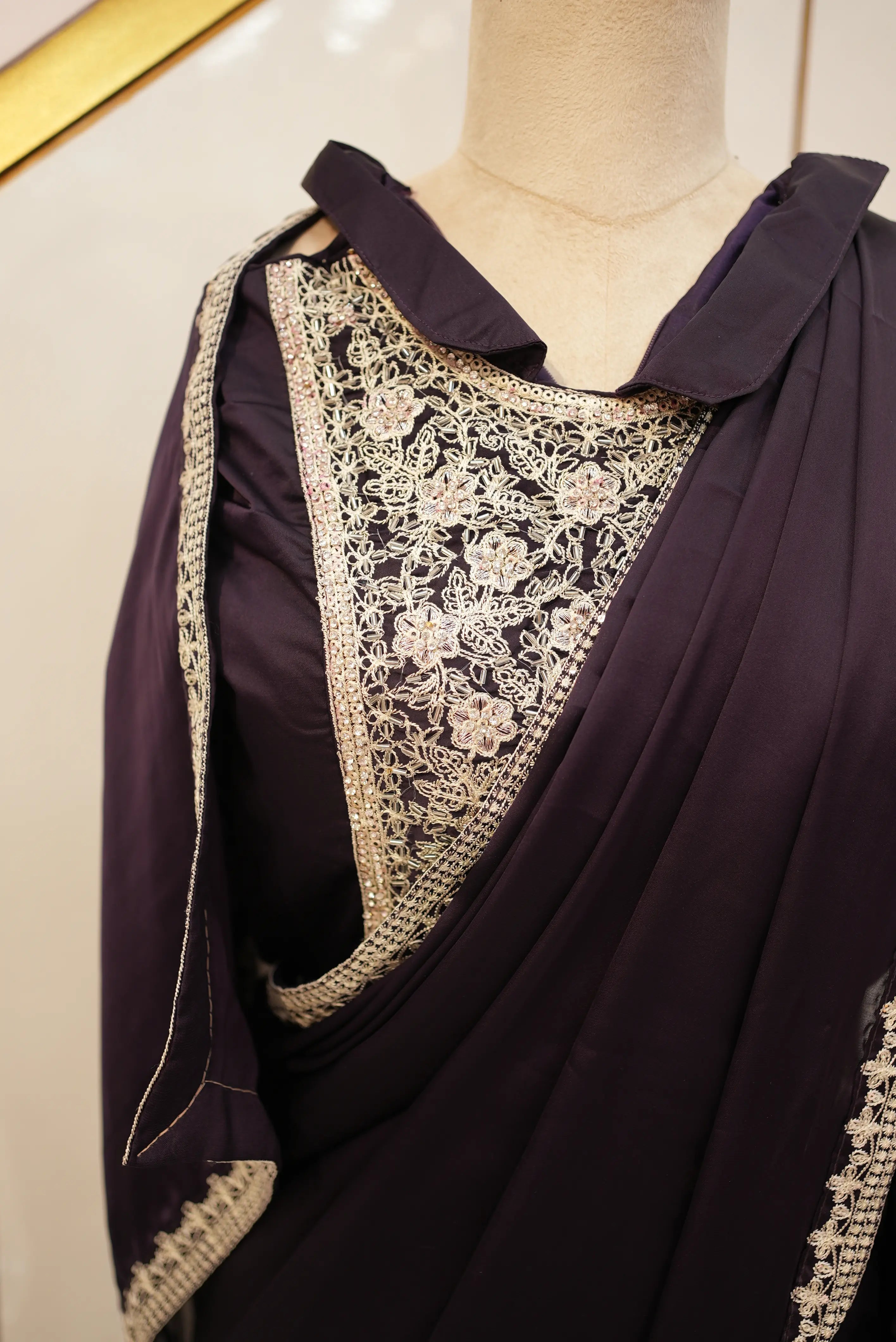 Designer Saree with Stitched Blouse