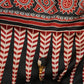 SATIN SILK FABRIC AJRAKH PRINT SAREE WITH BEAUTIFUL TASSELS (WITH BLOUSE ) (6.15 MTR CUT) ##SR0214