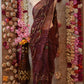 DARBARI SAREE WITH BANDHANI DESIGN & AARI TARI HEAVY JAAL PATTERN (WITHOUT BLOUSE) ##SR458