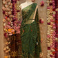 DARBARI SAREE WITH BANDHANI DESIGN & AARI TARI HEAVY JAAL PATTERN (WITHOUT BLOUSE) ##SR458